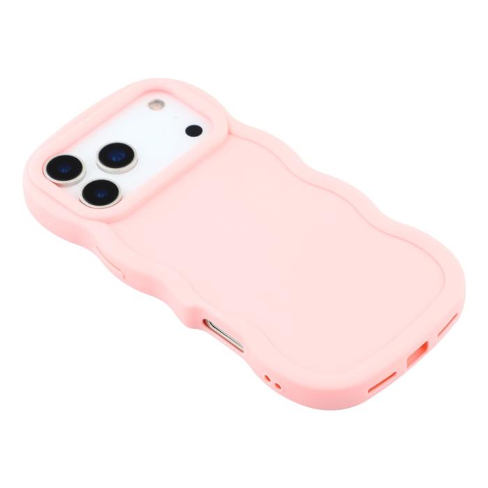 Bild 4, iPhone 17 Pro Max Mobilskal Wavy Ljus Rosa