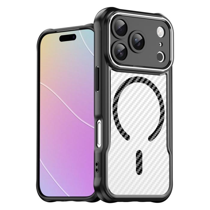 Bild 1, iPhone 17 Pro Skal MagSafe Kolfiber Textur Svart