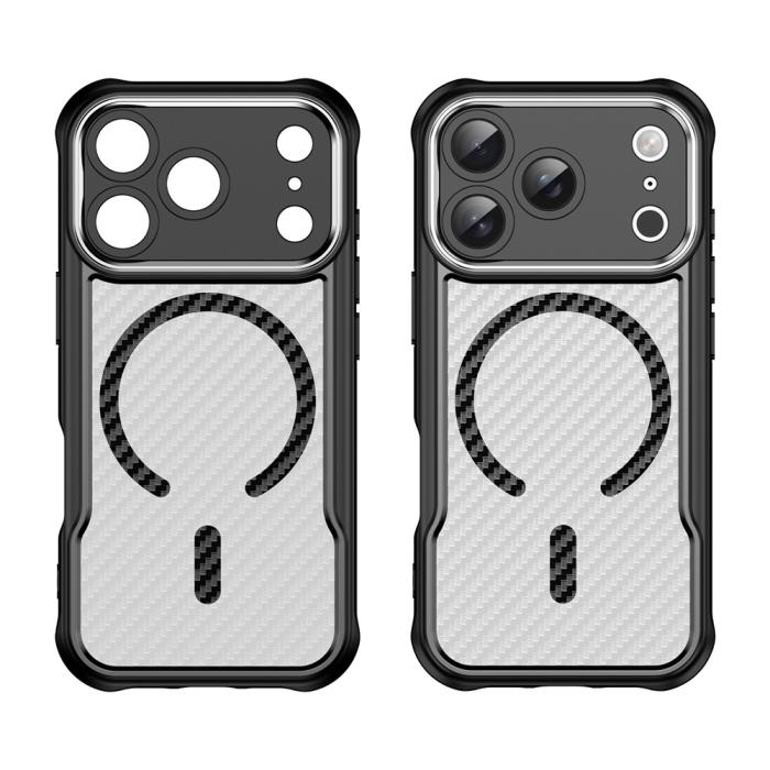 Bild 6, iPhone 17 Pro Skal MagSafe Kolfiber Textur Svart