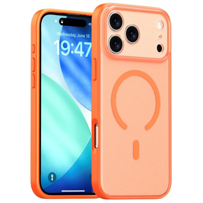 Bild 1, iPhone 17 Pro Skal MagSafe Skin Feel Frosted Orange