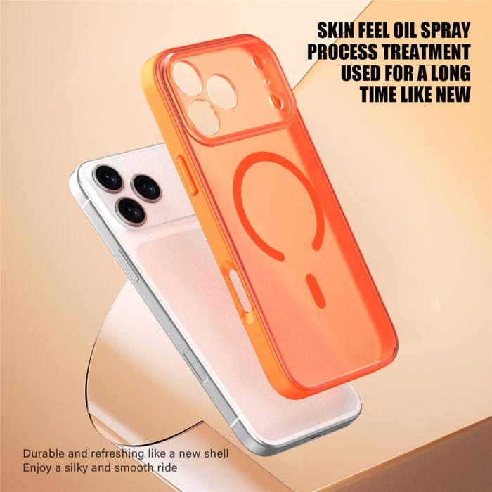 Bild 2, iPhone 17 Pro Max Skal MagSafe Skin Feel Frosted Orange