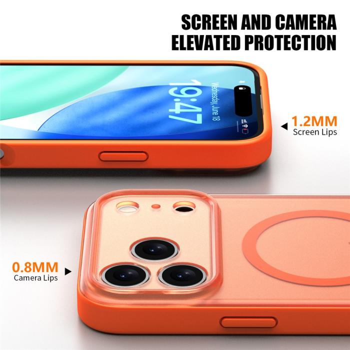 Bild 4, iPhone 17 Pro Max Skal MagSafe Skin Feel Frosted Orange