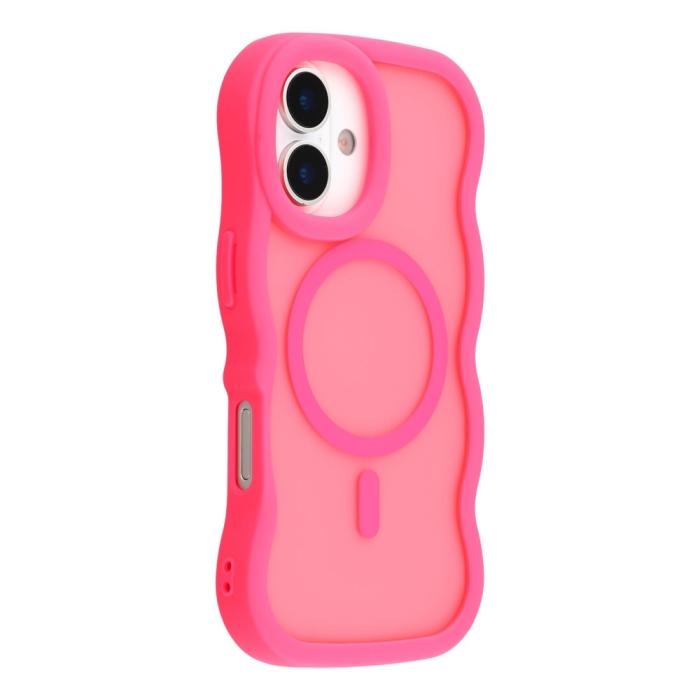 Bild 1, iPhone 17 Skal MagSafe Wavy Matt Rosa