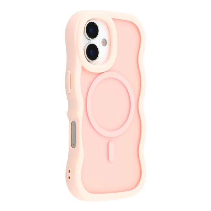 Bild 1, iPhone 17 Skal MagSafe Wavy Matt Ljus Rosa
