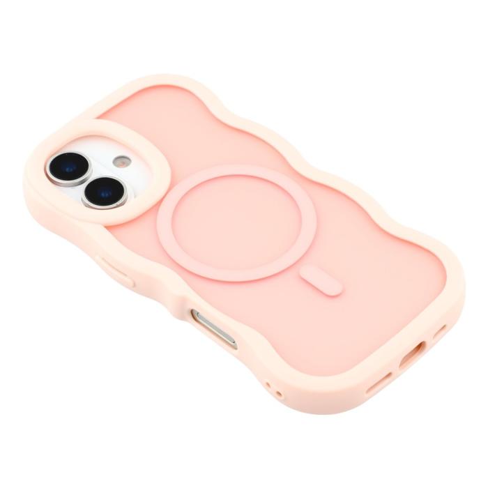 Bild 4, iPhone 17 Skal MagSafe Wavy Matt Ljus Rosa