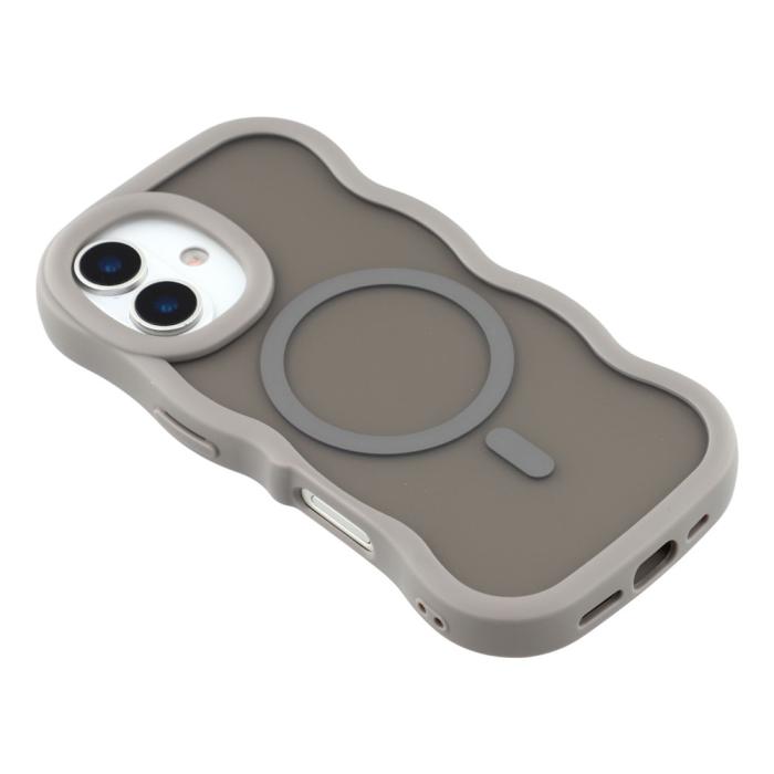 Bild 4, iPhone 17 Skal MagSafe Wavy Matt Grå