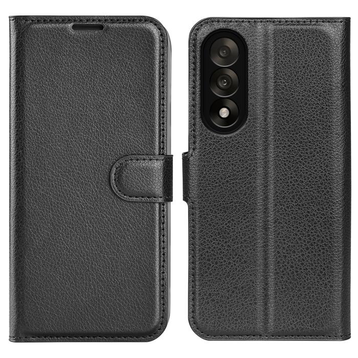 Bild 1, OnePlus Nord 5 5G Fodral Litchi Läder Svart