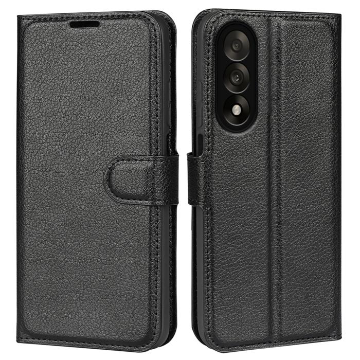 Bild 4, OnePlus Nord 5 5G Fodral Litchi Läder Svart