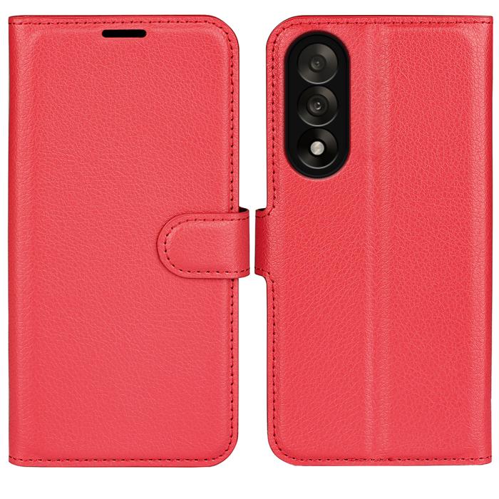 Bild 1, OnePlus Nord 5 5G Fodral Litchi Läder Röd