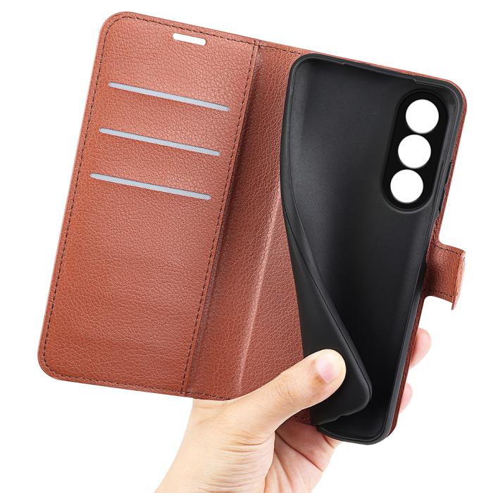Bild 4, OnePlus Nord 5 5G Fodral Litchi Läder Brun