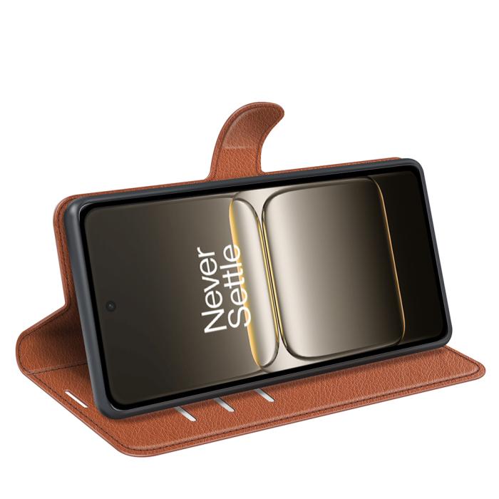 Bild 6, OnePlus Nord 5 5G Fodral Litchi Läder Brun