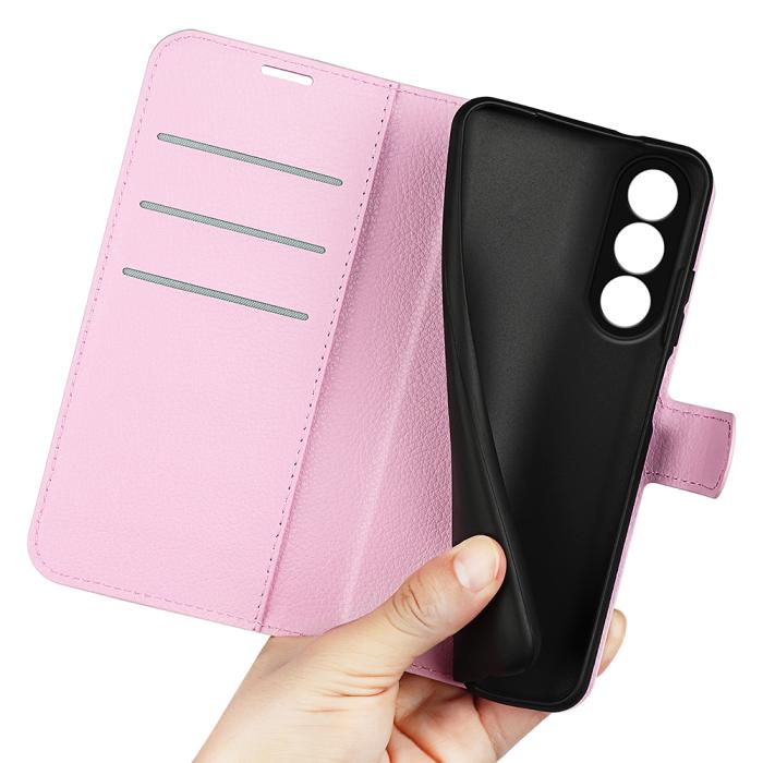 Bild 4, OnePlus Nord 5 5G Fodral Litchi Läder Ljus Rosa