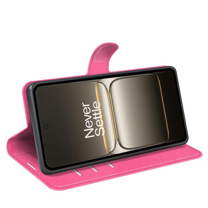 Bild 6, OnePlus Nord 5 5G Fodral Litchi Läder Rosa