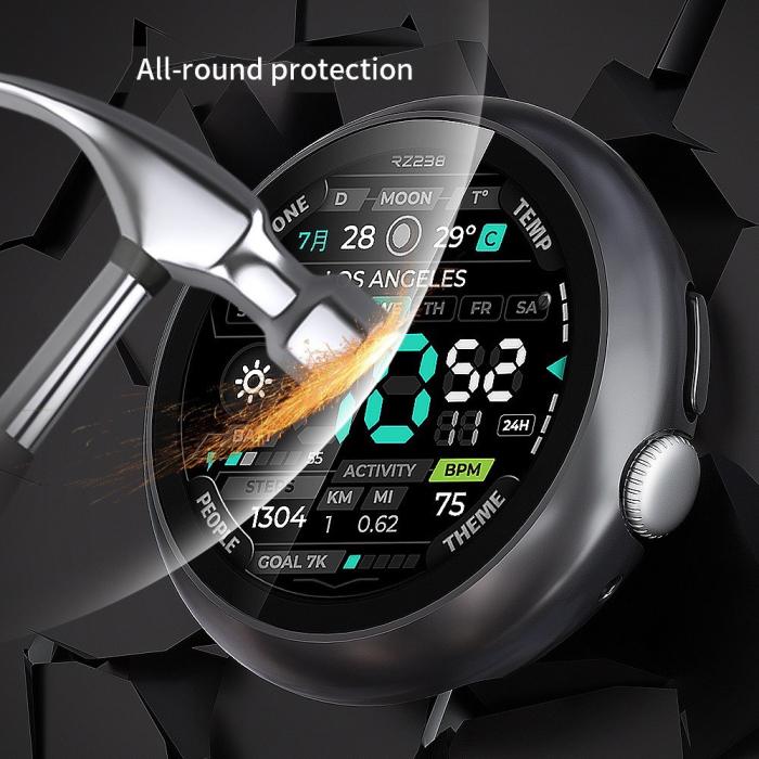 Bild 3, Google Pixel Watch 4 45 mm Skal Härdat Glas Svart