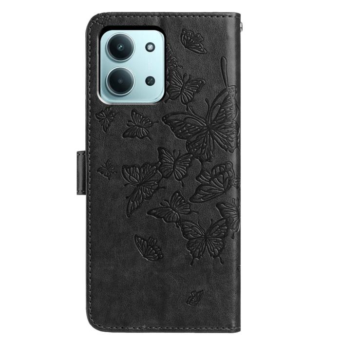 Bild 5, Xiaomi Redmi 15C Fodral Fjäril Tryck Svart