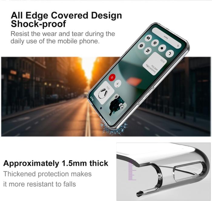 Bild 4, IMAK Nothing Phone 3 Skal Soft TPU Transparent