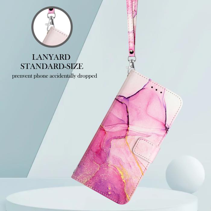 Bild 4, Nothing Phone 3 Fodral Läder Marmor Rosa