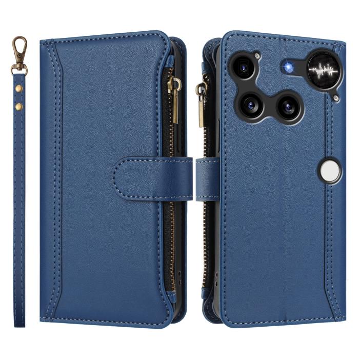 Bild 3, Nothing Phone 3 Fodral Läder Multifunktionellt Blå