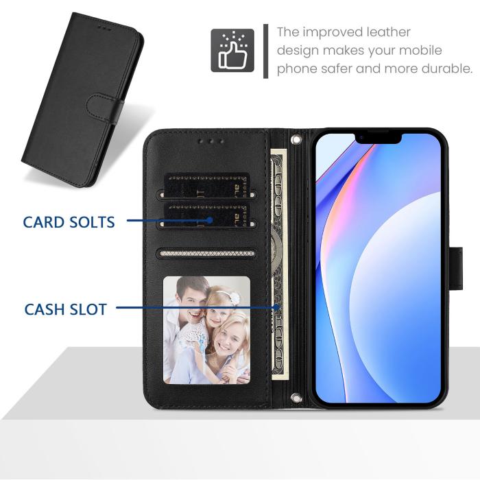 Bild 3, Nothing Phone 3 Fodral RFID Läder Svart