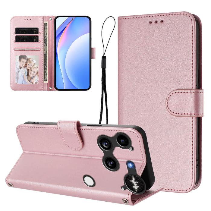 Bild 3, Nothing Phone 3 Fodral RFID Läder Rosa