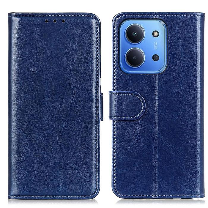 Bild 1, Xiaomi Redmi 15C Fodral Crazy Horse Läder Blå