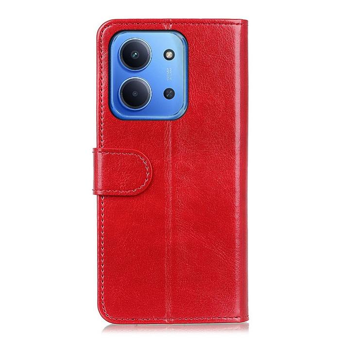 Bild 6, Xiaomi Redmi 15C Fodral Crazy Horse Läder Röd