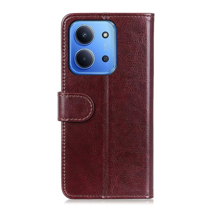 Bild 6, Xiaomi Redmi 15C Fodral Crazy Horse Läder Brun