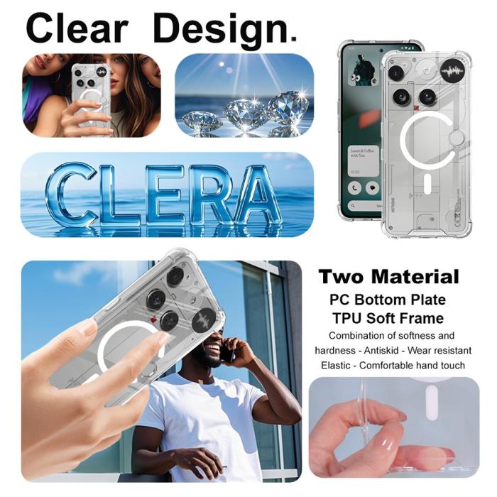 Bild 6, IMAK Nothing Phone 3 Skal MagSafe Shockproof Transparent