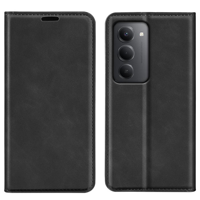 Bild 3, Xiaomi Redmi 15 Fodral Skin Touch Läder Svart