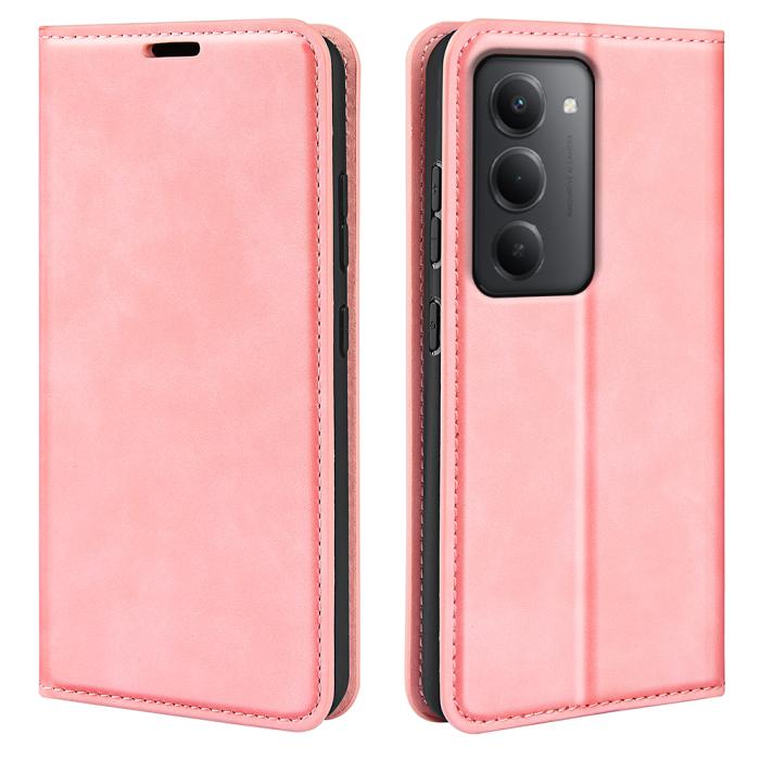 Bild 1, Xiaomi Redmi 15 Fodral Skin Touch Läder Rosa