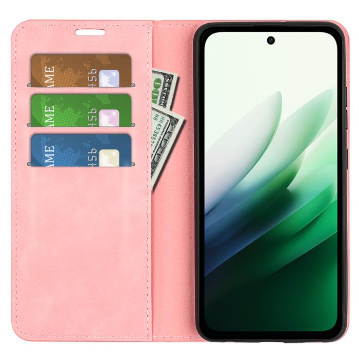 Bild 5, Xiaomi Redmi 15 Fodral Skin Touch Läder Rosa