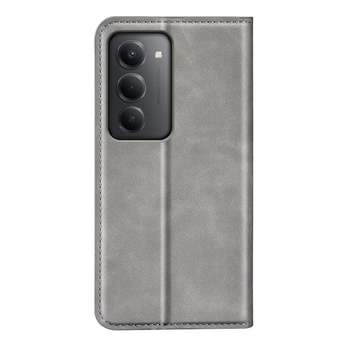 Bild 3, Xiaomi Redmi 15 Fodral Skin Touch Läder Grå