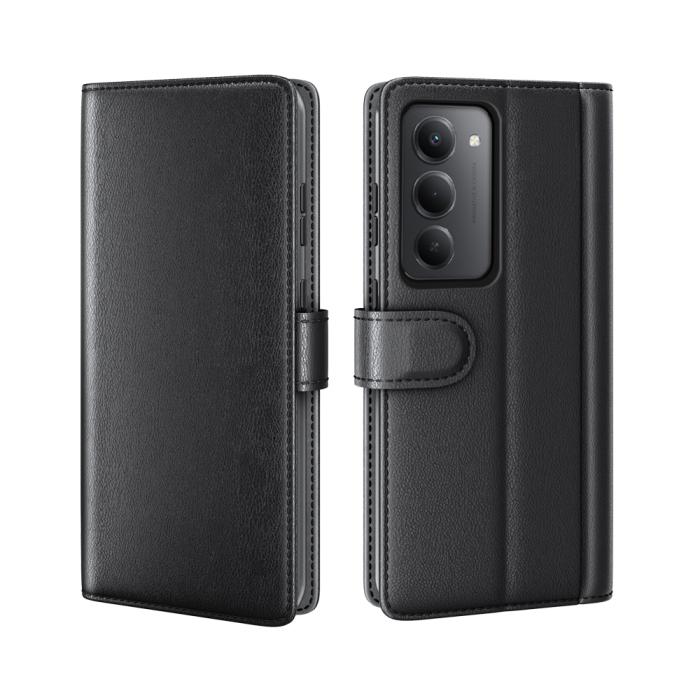 Bild 1, Xiaomi Redmi 15 Fodral Premium Äkta Läder Svart