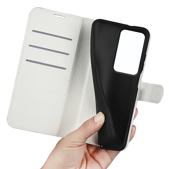 Bild 4, Xiaomi Redmi 15 Fodral Litchi Läder Vit