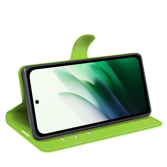 Bild 6, Xiaomi Redmi 15 Fodral Litchi Läder Grön