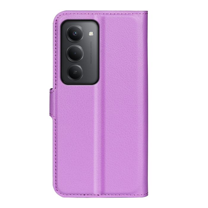 Bild 3, Xiaomi Redmi 15 Fodral Litchi Läder Lila