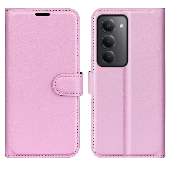 Bild 1, Xiaomi Redmi 15 Fodral Litchi Läder Ljus Rosa