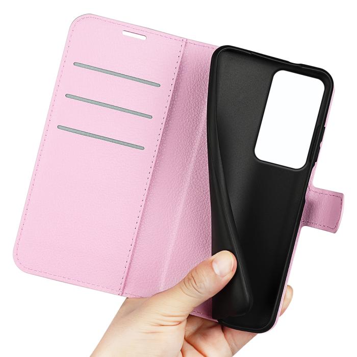 Bild 4, Xiaomi Redmi 15 Fodral Litchi Läder Ljus Rosa