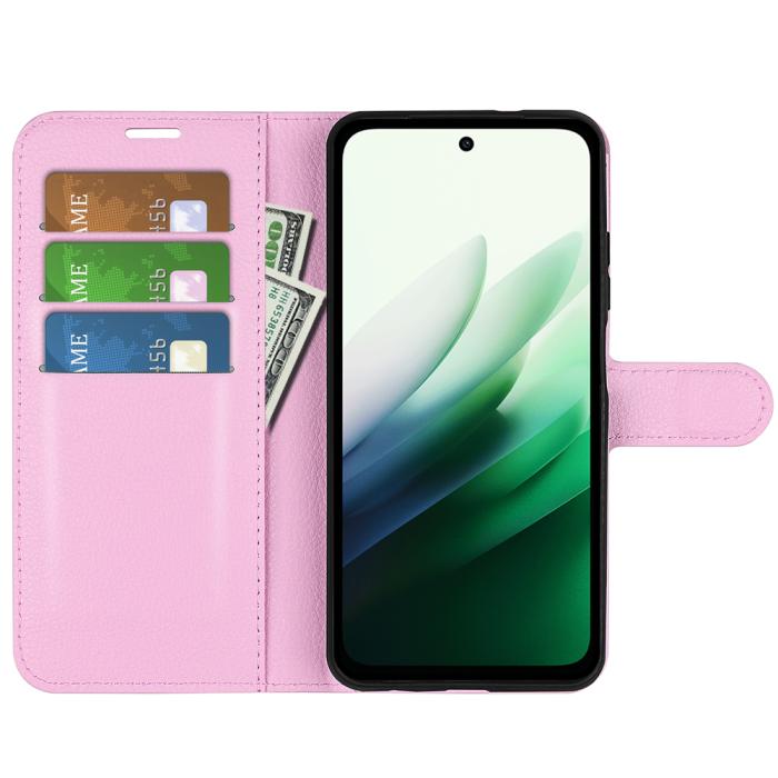 Bild 5, Xiaomi Redmi 15 Fodral Litchi Läder Ljus Rosa