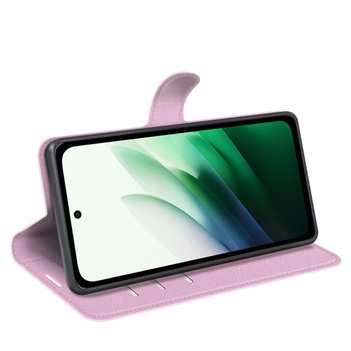Bild 6, Xiaomi Redmi 15 Fodral Litchi Läder Ljus Rosa