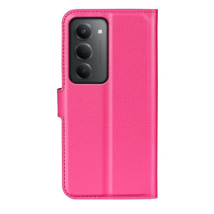 Bild 3, Xiaomi Redmi 15 Fodral Litchi Läder Rosa