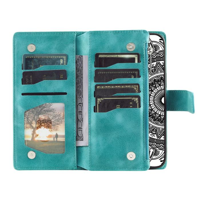 Bild 2, Xiaomi Redmi 15 Fodral Mandala Läder Grön