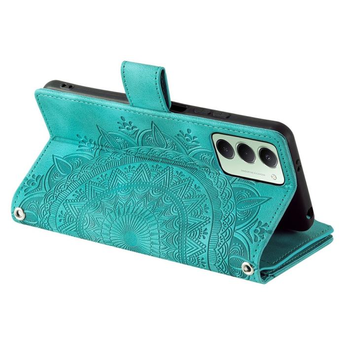 Bild 4, Xiaomi Redmi 15 Fodral Mandala Läder Grön