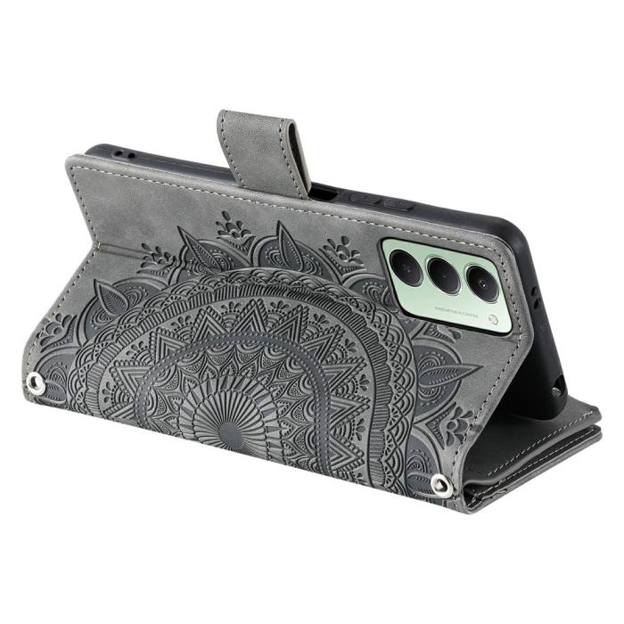 Bild 3, Xiaomi Redmi 15 Fodral Mandala Läder Grå