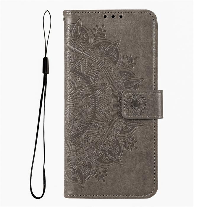 Bild 4, Xiaomi Redmi 15 Fodral Mandala Läder Grå