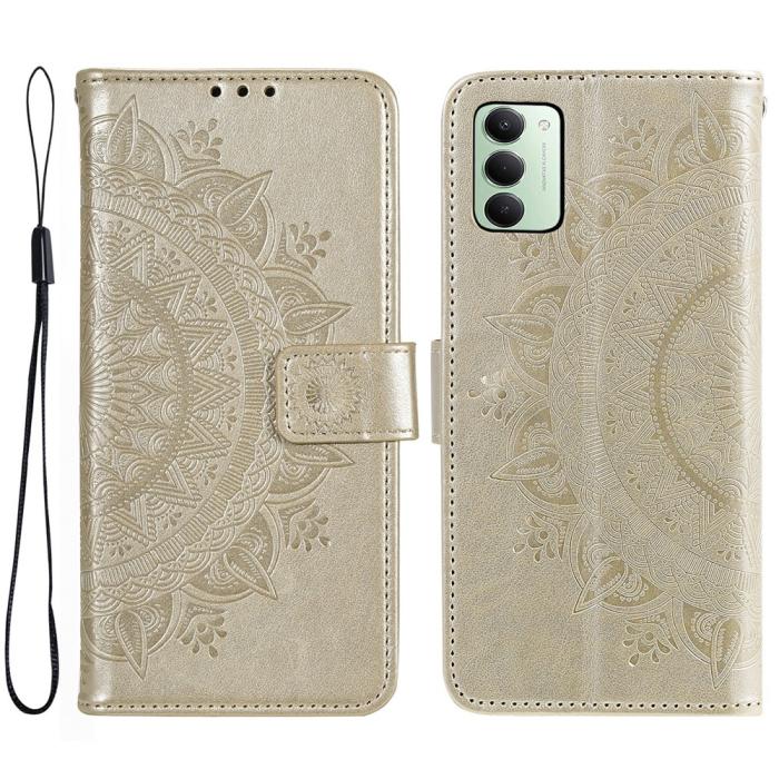 Bild 1, Xiaomi Redmi 15 Fodral Mandala Läder Guld