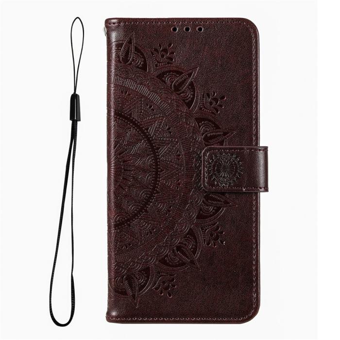 Bild 4, Xiaomi Redmi 15 Fodral Mandala Läder Brun