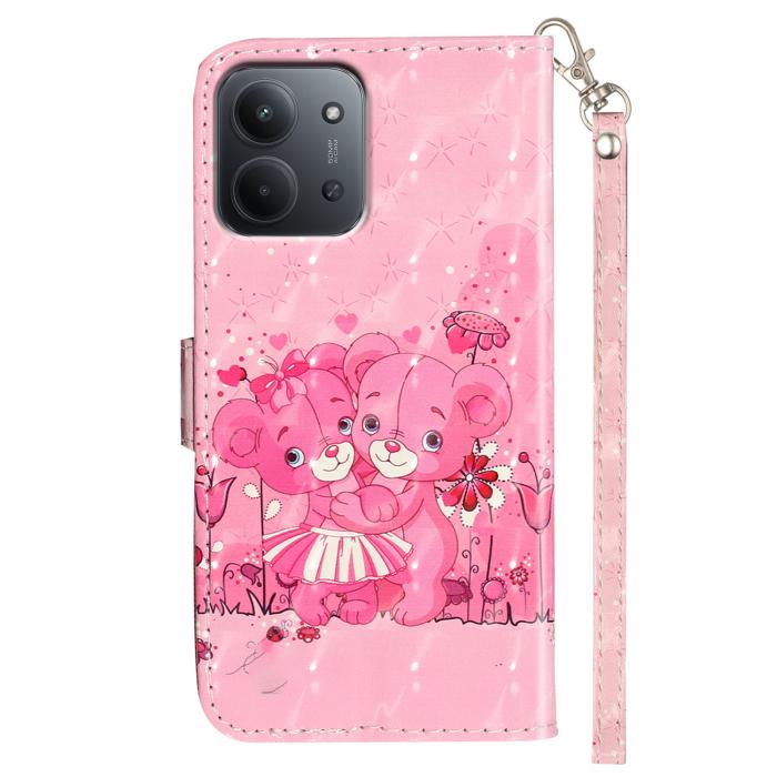 Bild 2, Xiaomi Redmi 15C Fodral Med Tryck Rosa Björnar