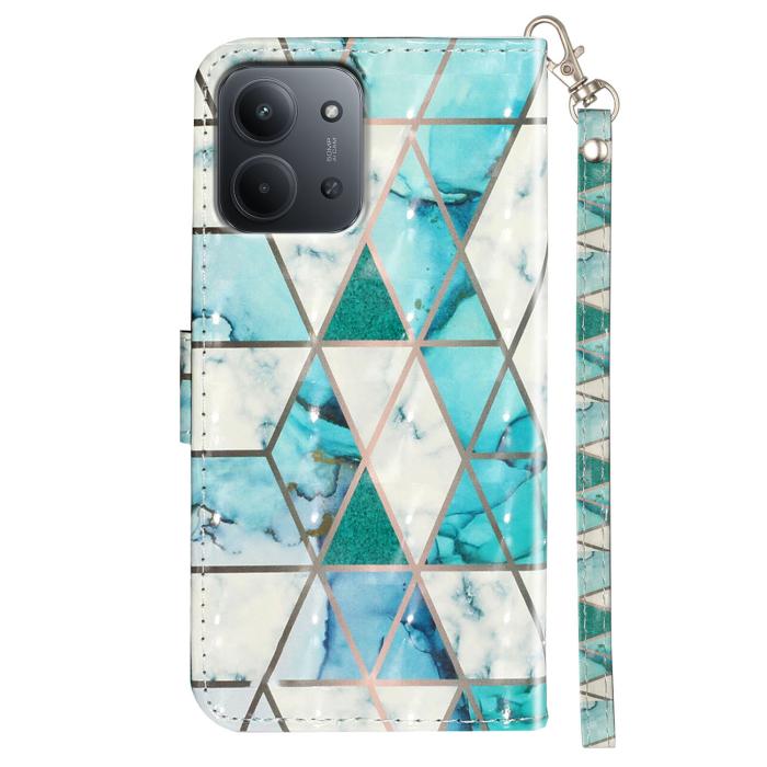 Bild 2, Xiaomi Redmi 15C Fodral Med Tryck Grön Marmor