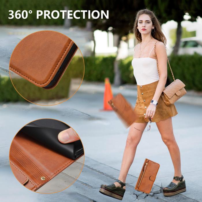 Bild 3, Xiaomi Redmi 15C Plånboksfodral Läder Brun